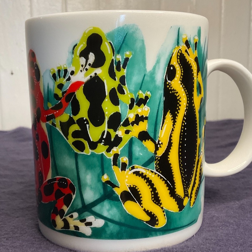 Chaleur Wildlife Bolhuis 4 inch Coffee Mug‎ Poison Dart Rainforest Frogs Bright